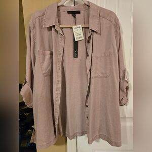 Jane Delancey Mauve Shirt Sz 1X NWT